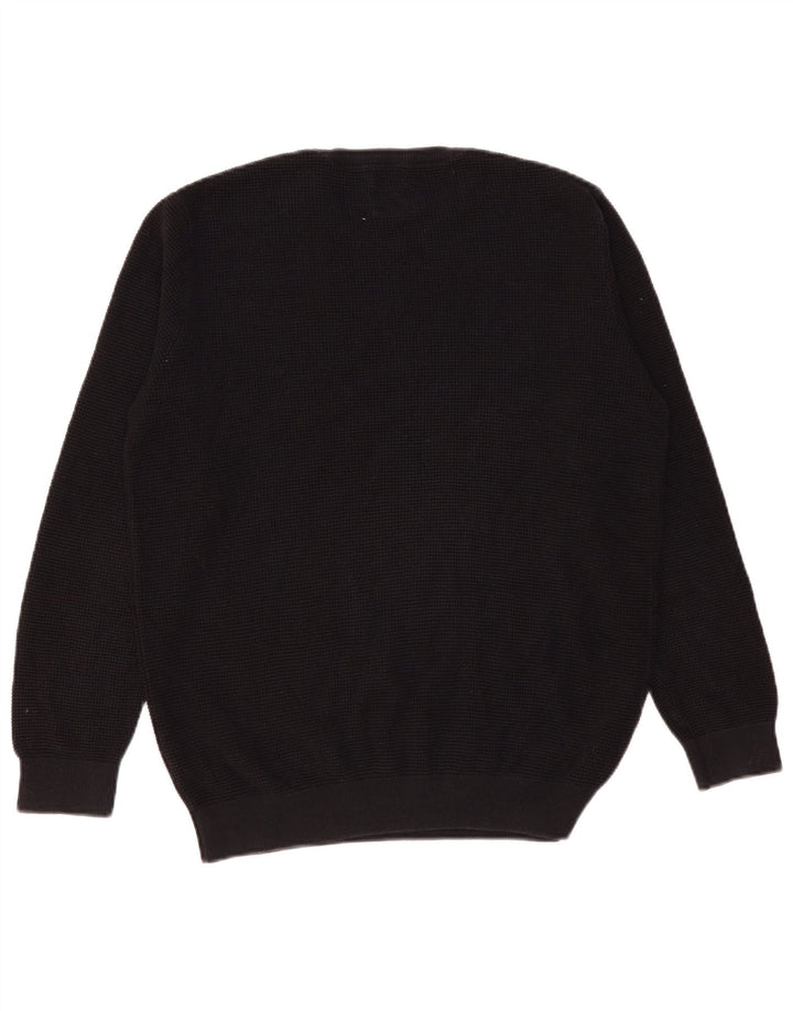 Maglione maglione girocollo da uomo Zara in cotone nero medio