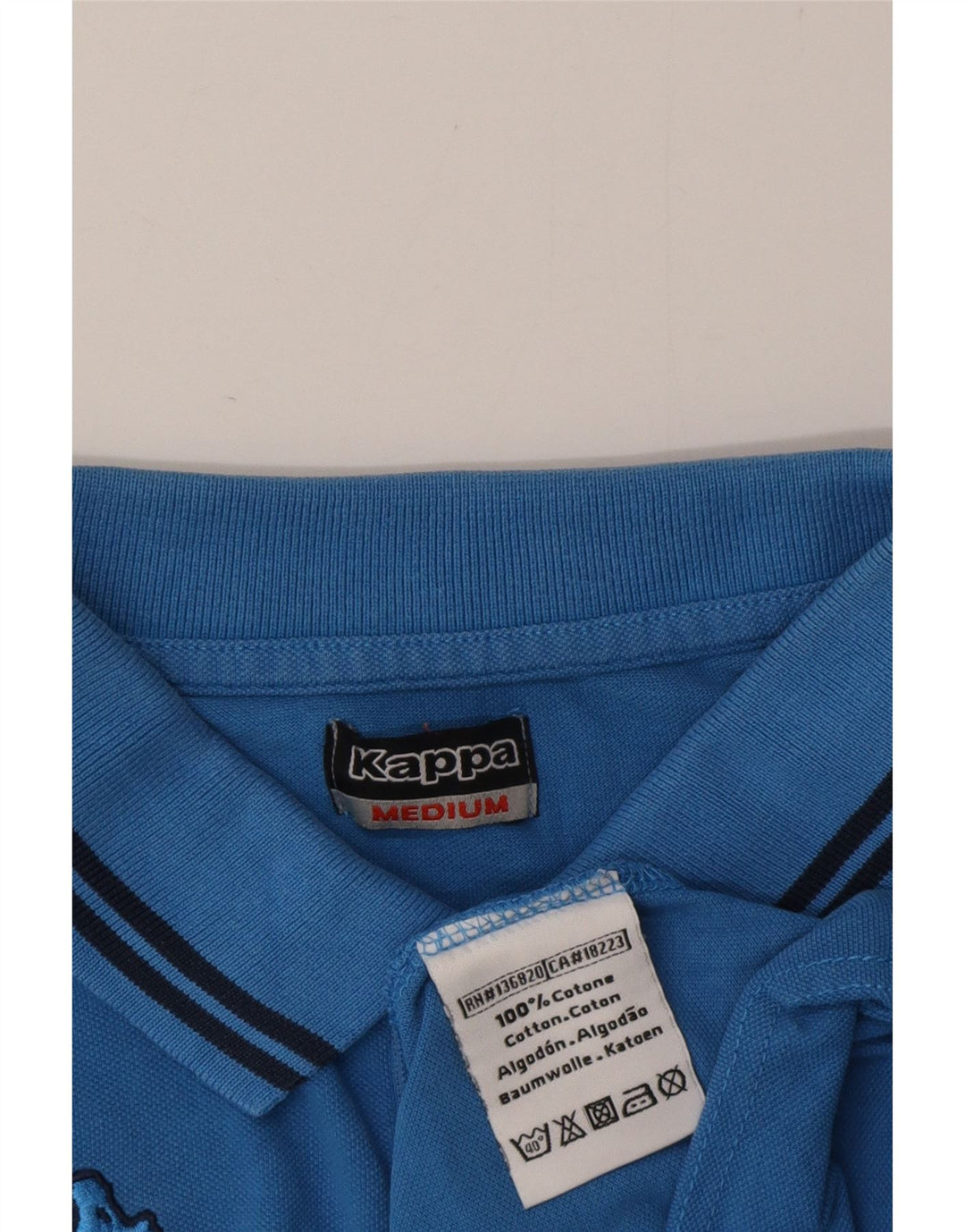 Polo Kappa Uomo Blu Medio in cotone