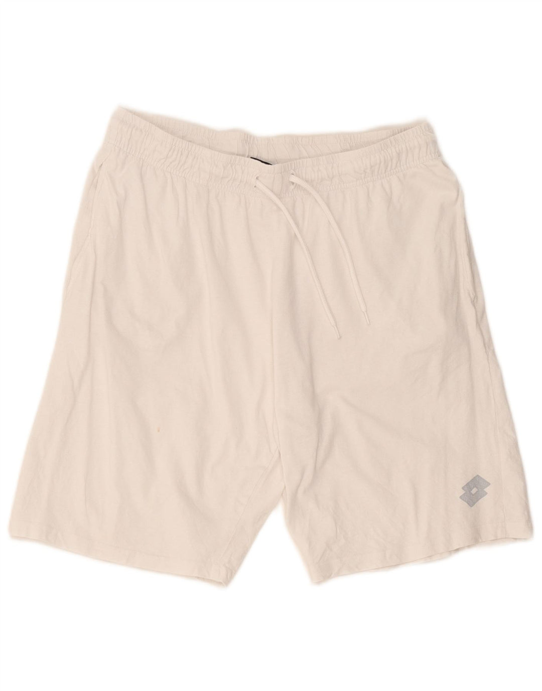 Pantaloncini sportivi da uomo Lotto grandi in cotone bianco
