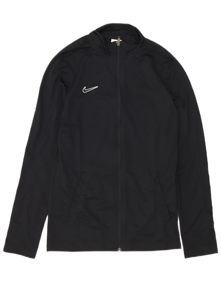 Giacca da ginnastica Nike Dri Fit Slim Fit da uomo, piccola, in poliestere nero