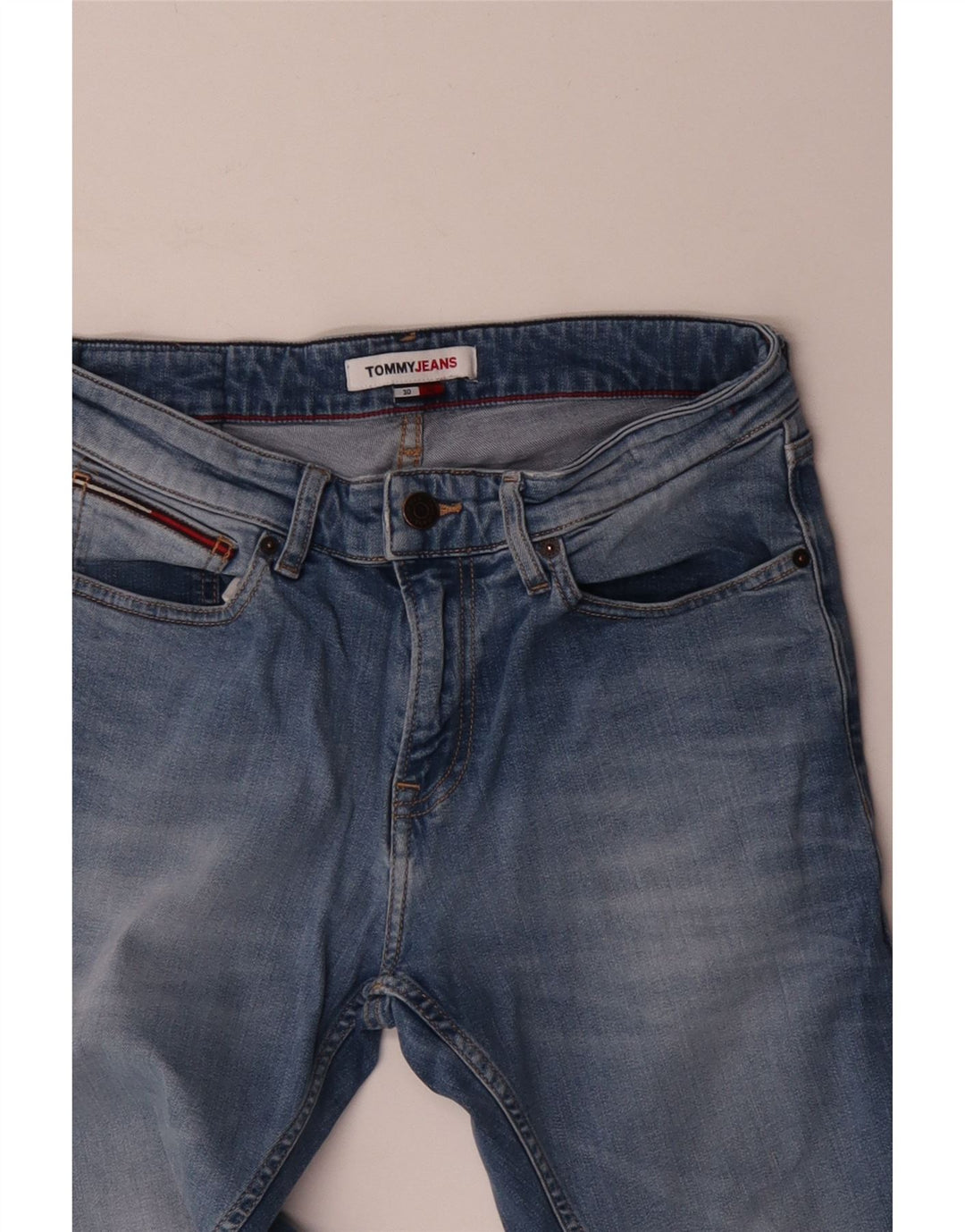 Jeans slim da uomo Tommy Hilfiger W30 L30 cotone blu