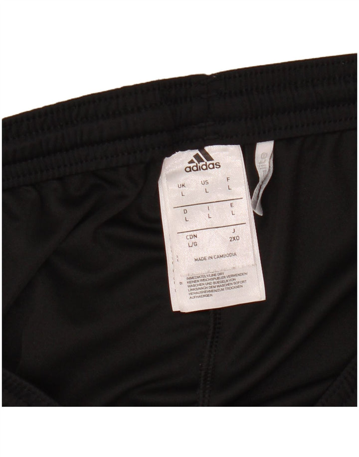 Pantaloncini sportivi ADIDAS Climalite da uomo grandi in poliestere nero