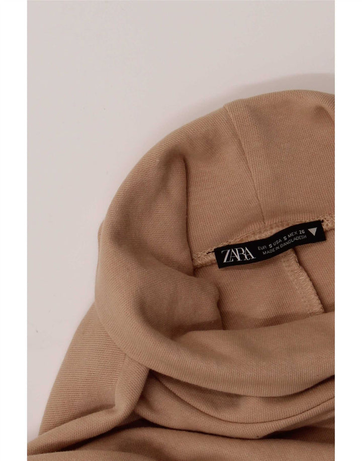 Abito a trapezio da donna Zara con maniche a 1/2 UK 8 piccolo Beige