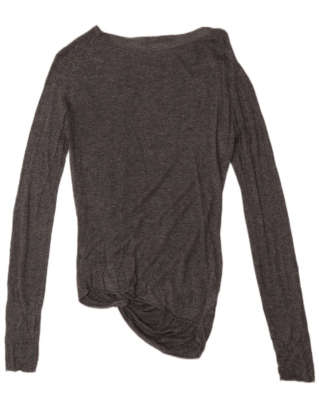 Top Zara da donna a maniche lunghe UK 12 acrilico grigio medio