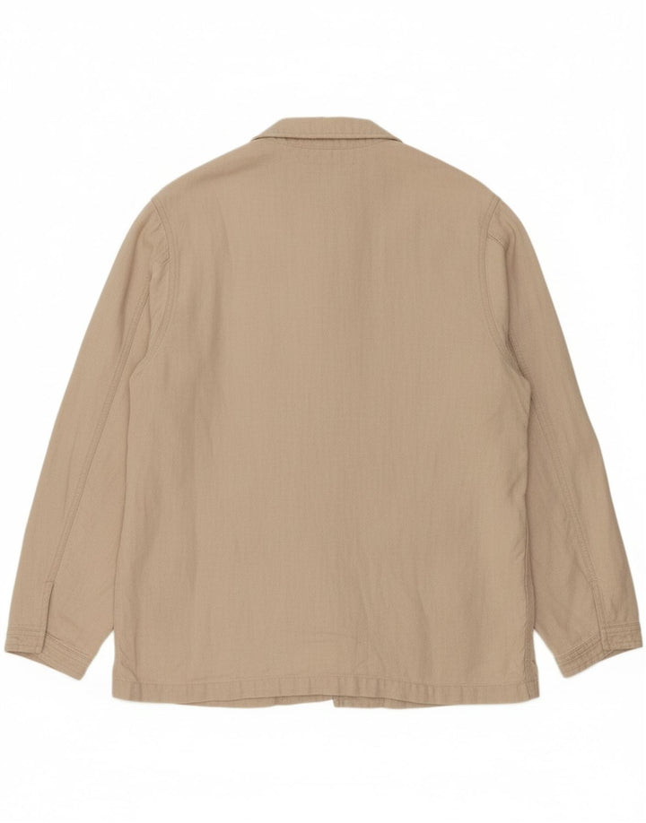 EDDIE BAUER Womens 4 Button Blazer Jacket UK 18 XL Beige Linen Vintage Eddie Bauer and Second-Hand Eddie Bauer from Messina Hembry 