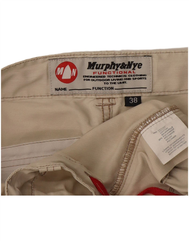 Pantaloncini cargo da uomo Murphy & Nye W38 XL in cotone beige