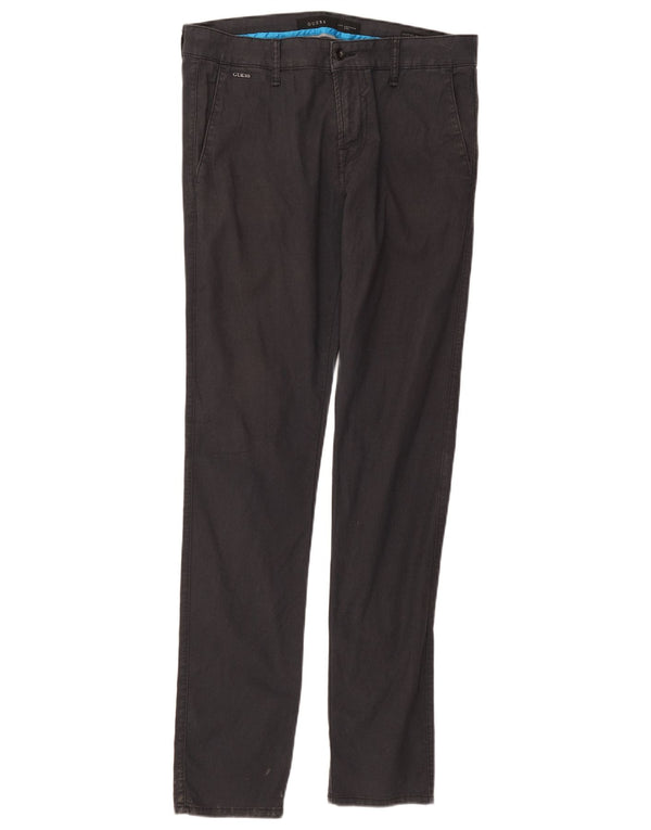 Pantaloni chino skinny da uomo Guess W33 L34 cotone nero