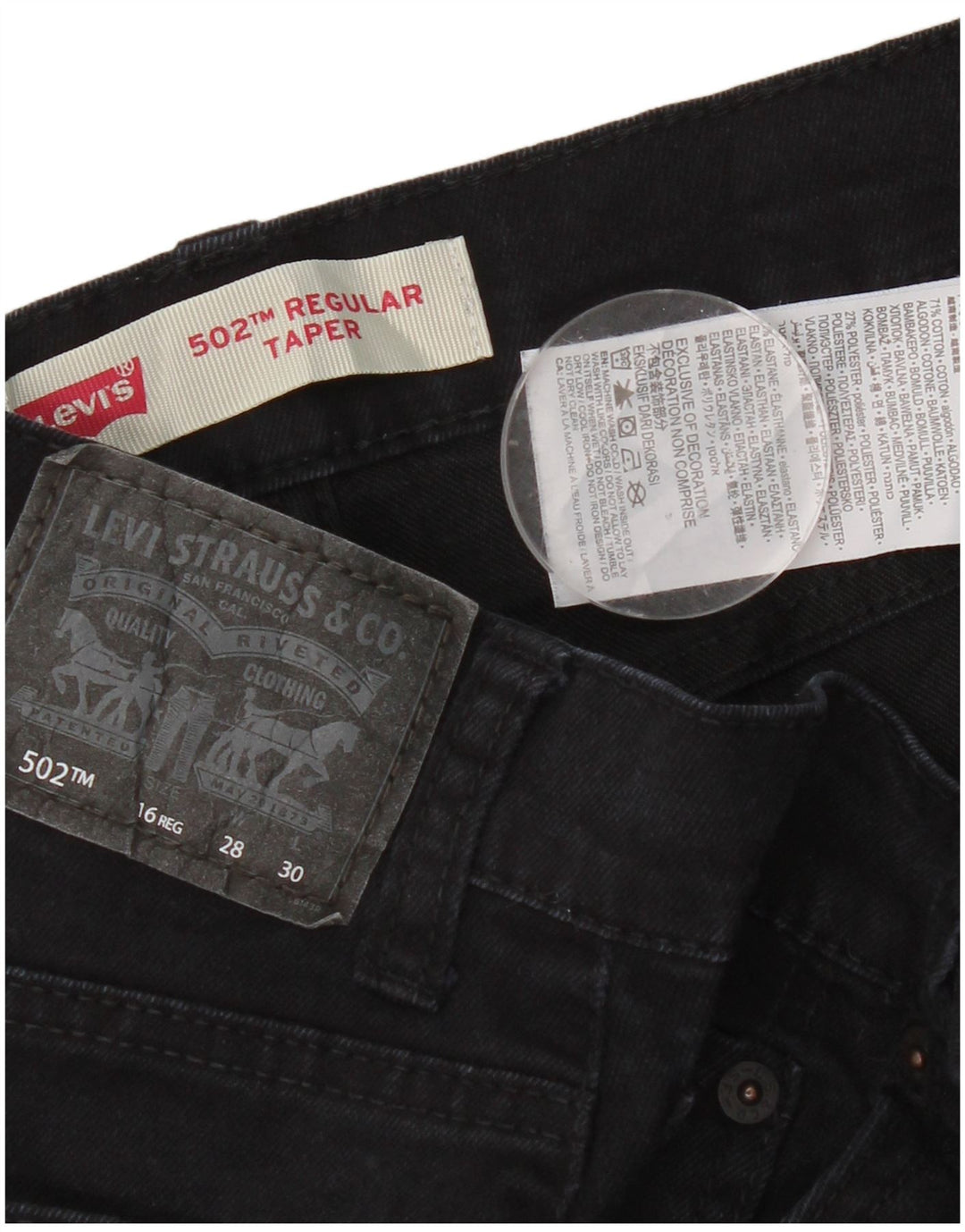 Jeans Levi's da donna 502 affusolati regolari W28 L30 cotone blu navy