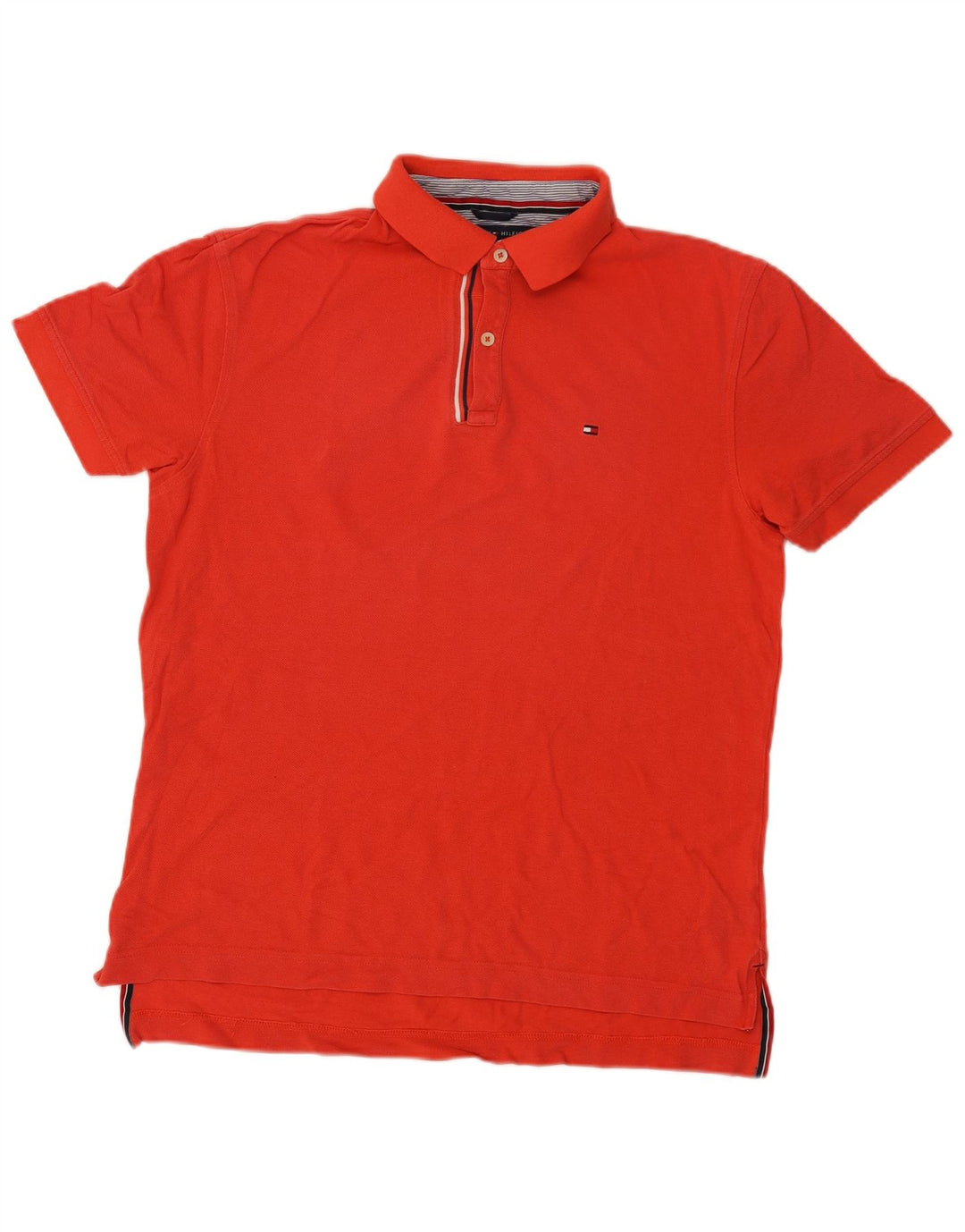 Polo da uomo Tommy Hilfiger vestibilità classica in cotone rosso medio