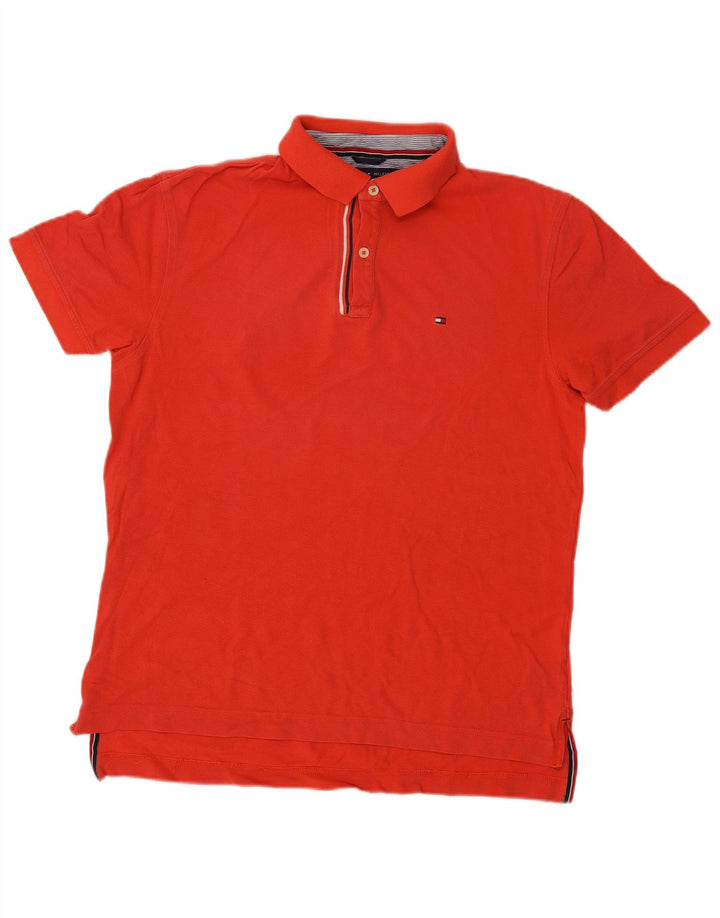 Polo da uomo Tommy Hilfiger vestibilità classica in cotone rosso medio