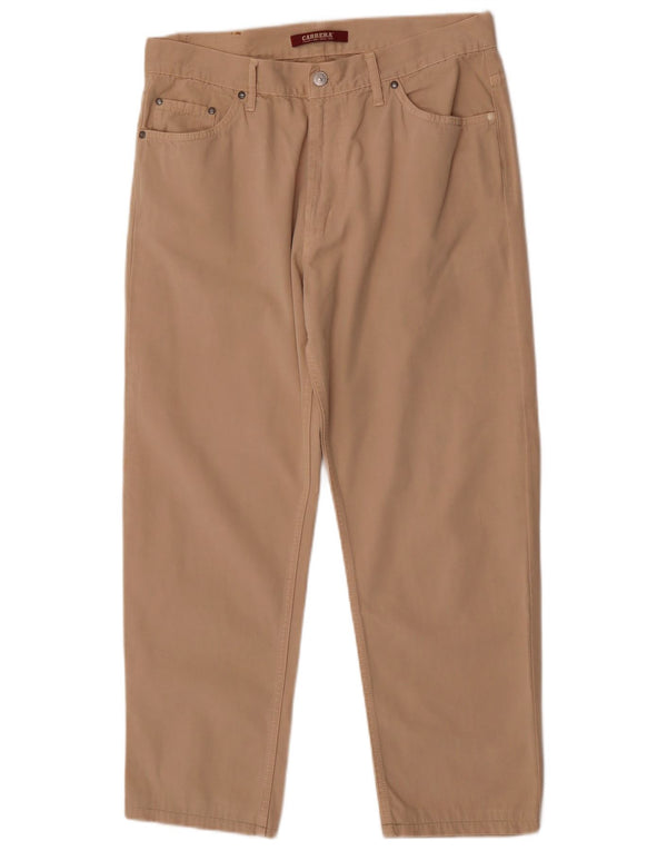 Pantaloni casual affusolati da uomo Carrera W36 L26 cotone beige