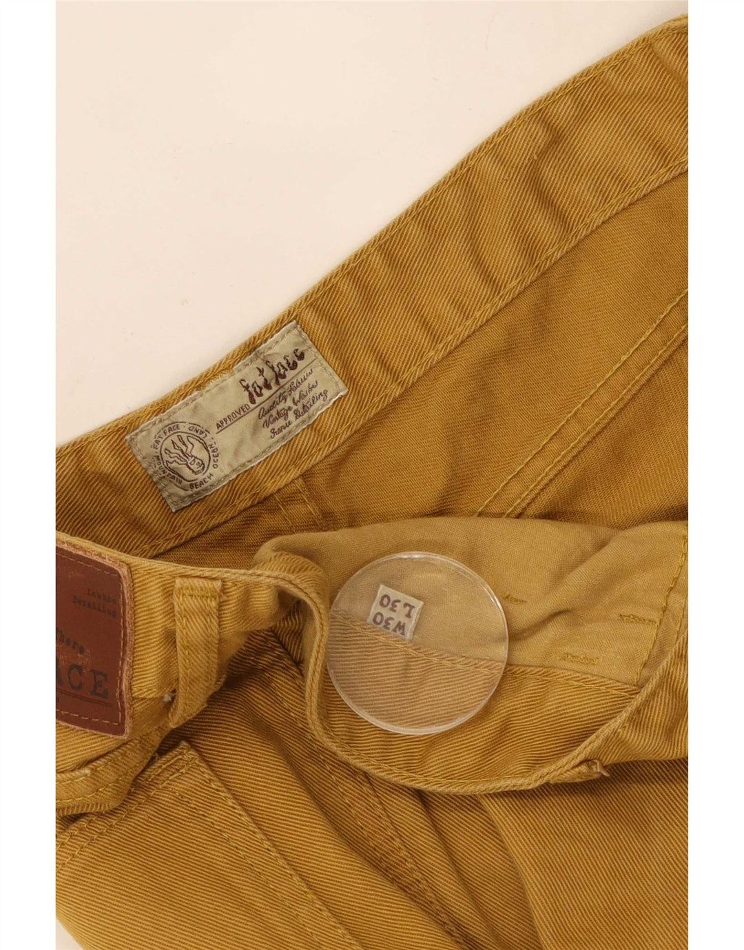 Jeans dritti da uomo Fat Face W30 L30 cotone giallo