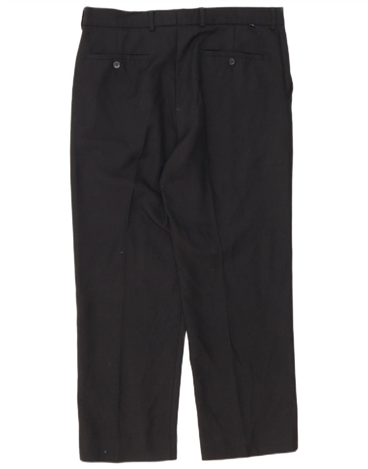 Pantaloni da abito dritti da uomo Farah W36 L29 poliestere nero