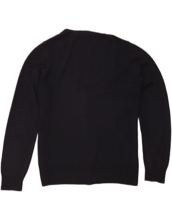Maglione cardigan da donna Marks & Spencer UK 14 grande acrilico blu navy