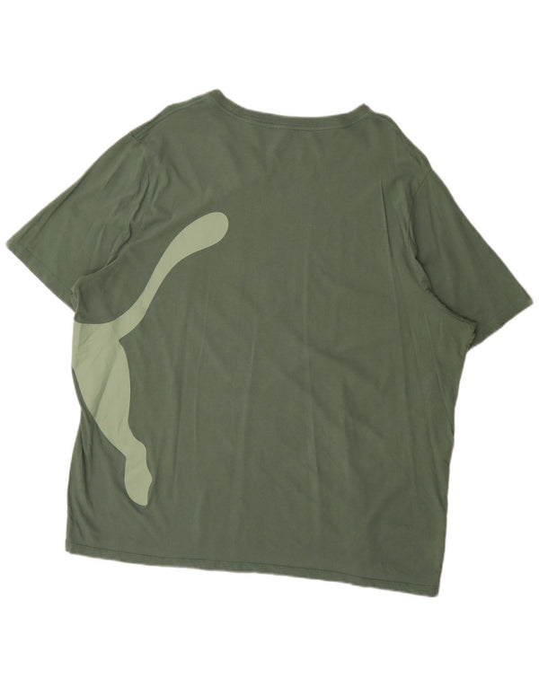 T-shirt grafica da uomo PUMA Top 2XL cotone verde