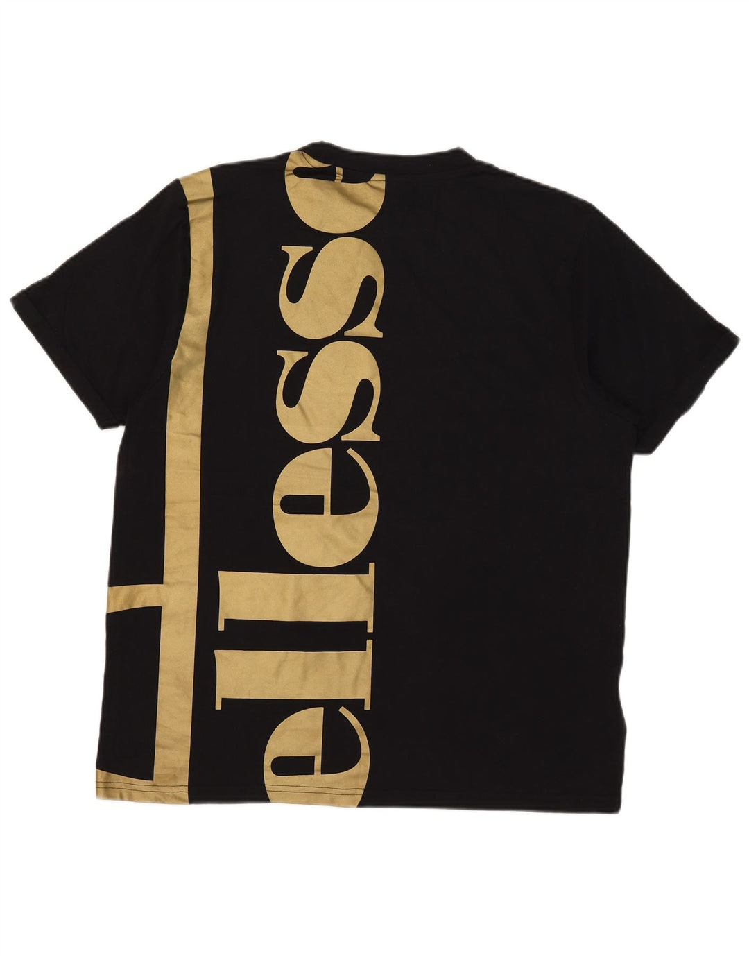 T-shirt grafica da uomo Ellesse Top in cotone nero medio