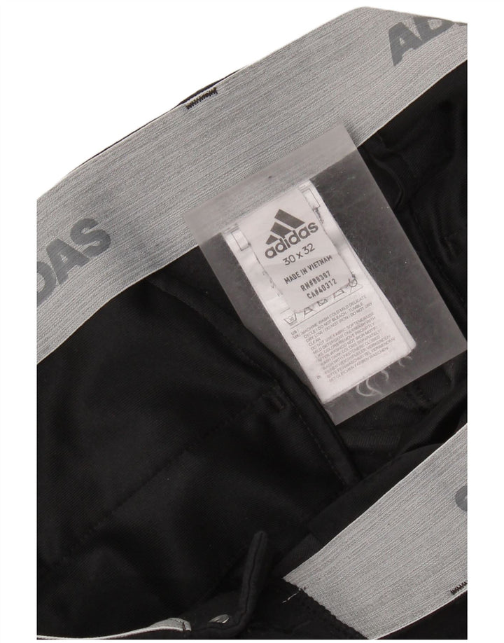 Pantaloni chino dritti da uomo ADIDAS W30 L32 poliestere nero