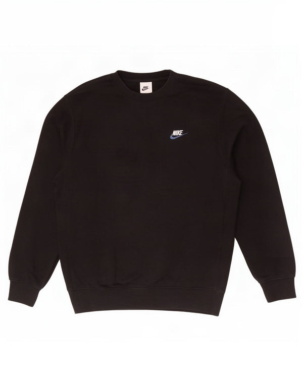 Felpa Nike Uomo Maglia Media Cotone Nero