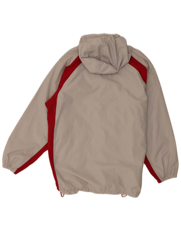 Jako Giacca antipioggia da uomo con cappuccio pullover UK 40 Large Grigio Colourblock