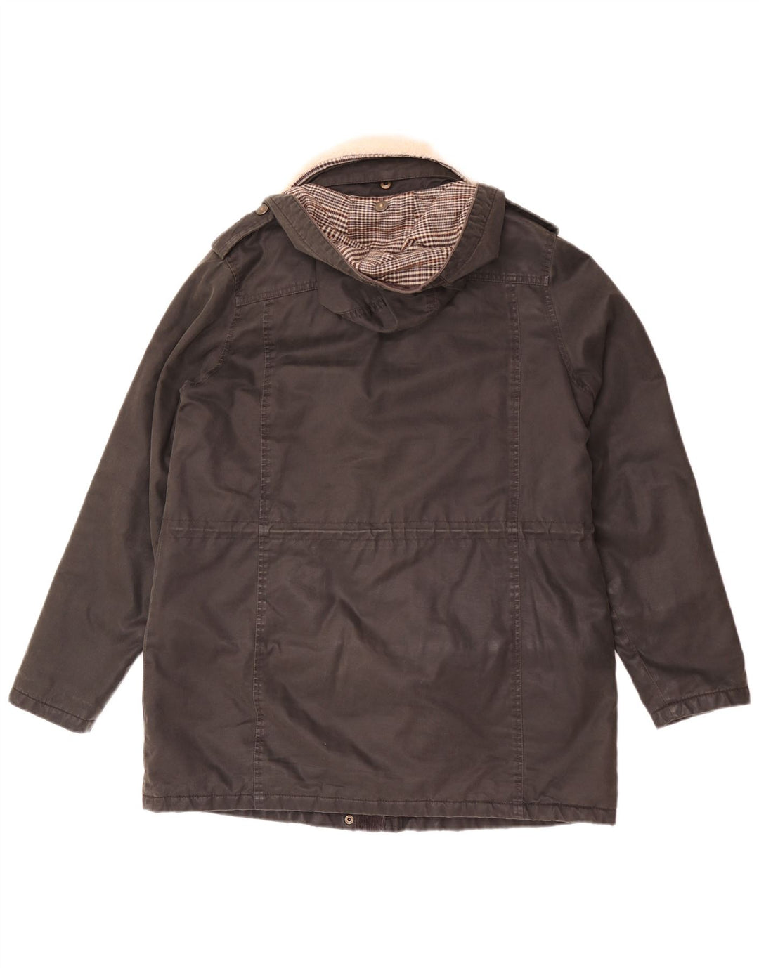 Giacca Parka con cappuccio da donna Fat Face UK 12 cotone nero medio
