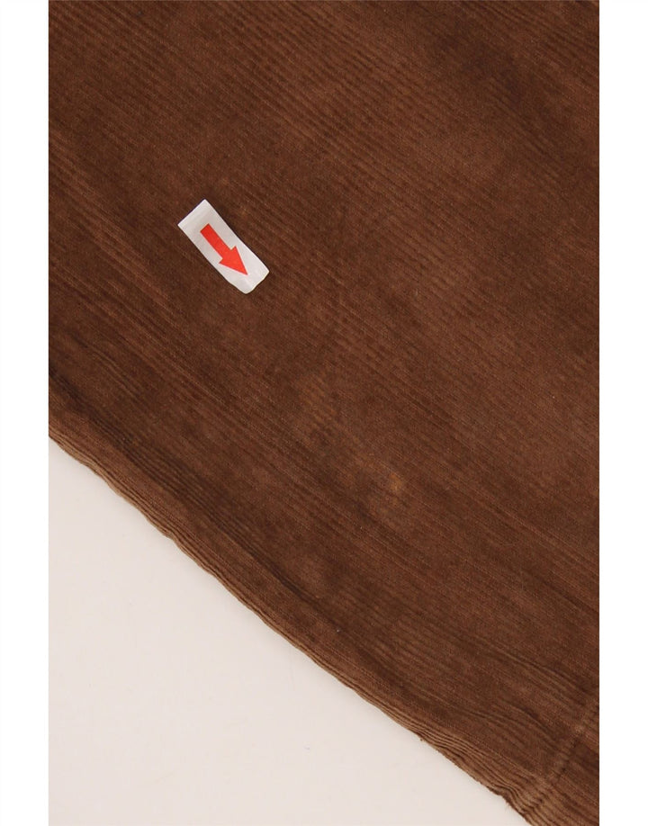 Pantaloni dritti da uomo in velluto a coste IZOD W38 L34 cotone marrone