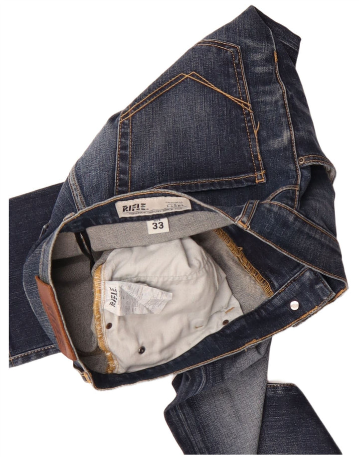 Jeans dritti da uomo Rifle W33 L31 in cotone blu