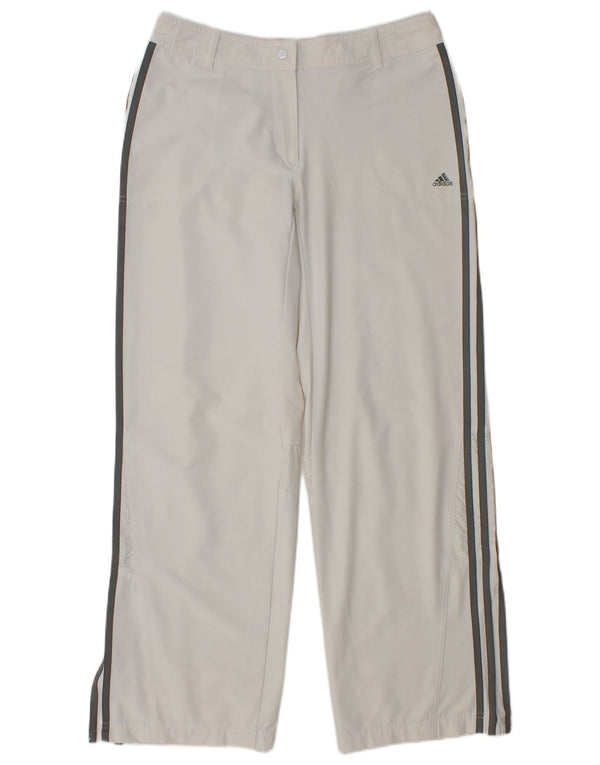 Pantaloni da tuta ADIDAS Clima 365 da donna UK 12 nylon bianco medio