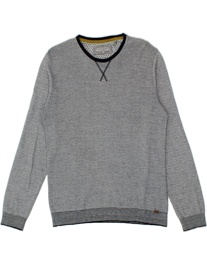 TED BAKER Mens Sweatshirt Jumper Size 3 Medium Grey Cotton Vintage Ted Baker and Second-Hand Ted Baker from Messina Hembry 