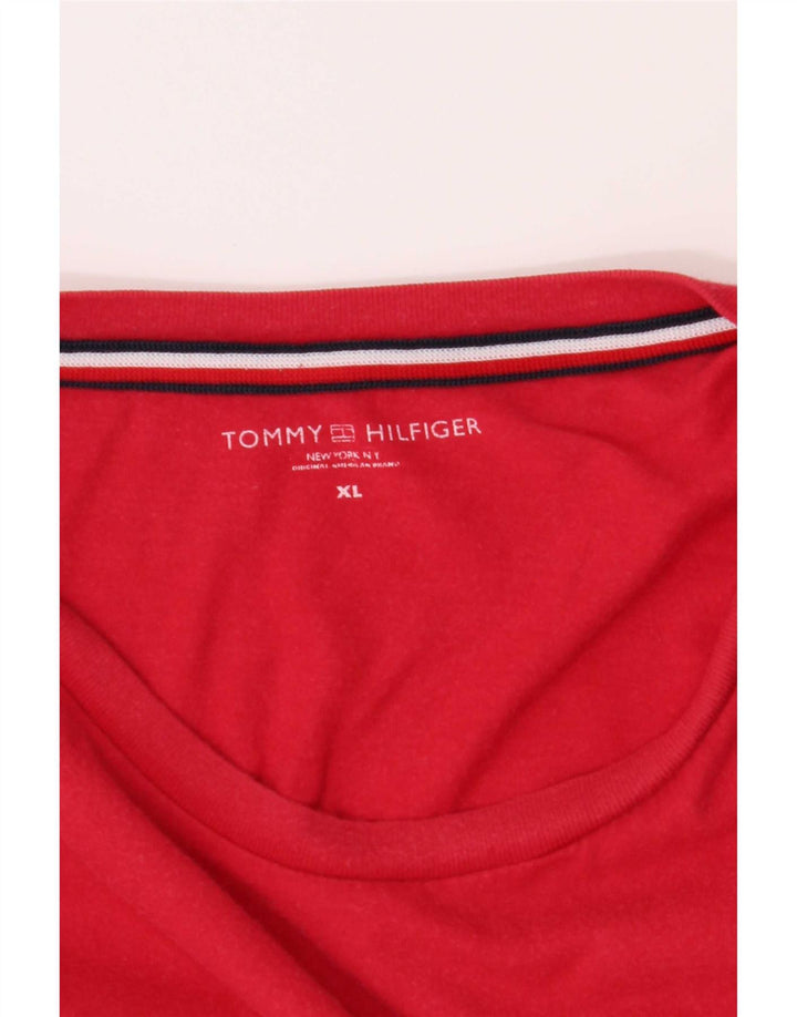 T-shirt grafica da uomo Tommy Hilfiger Top XL rossa