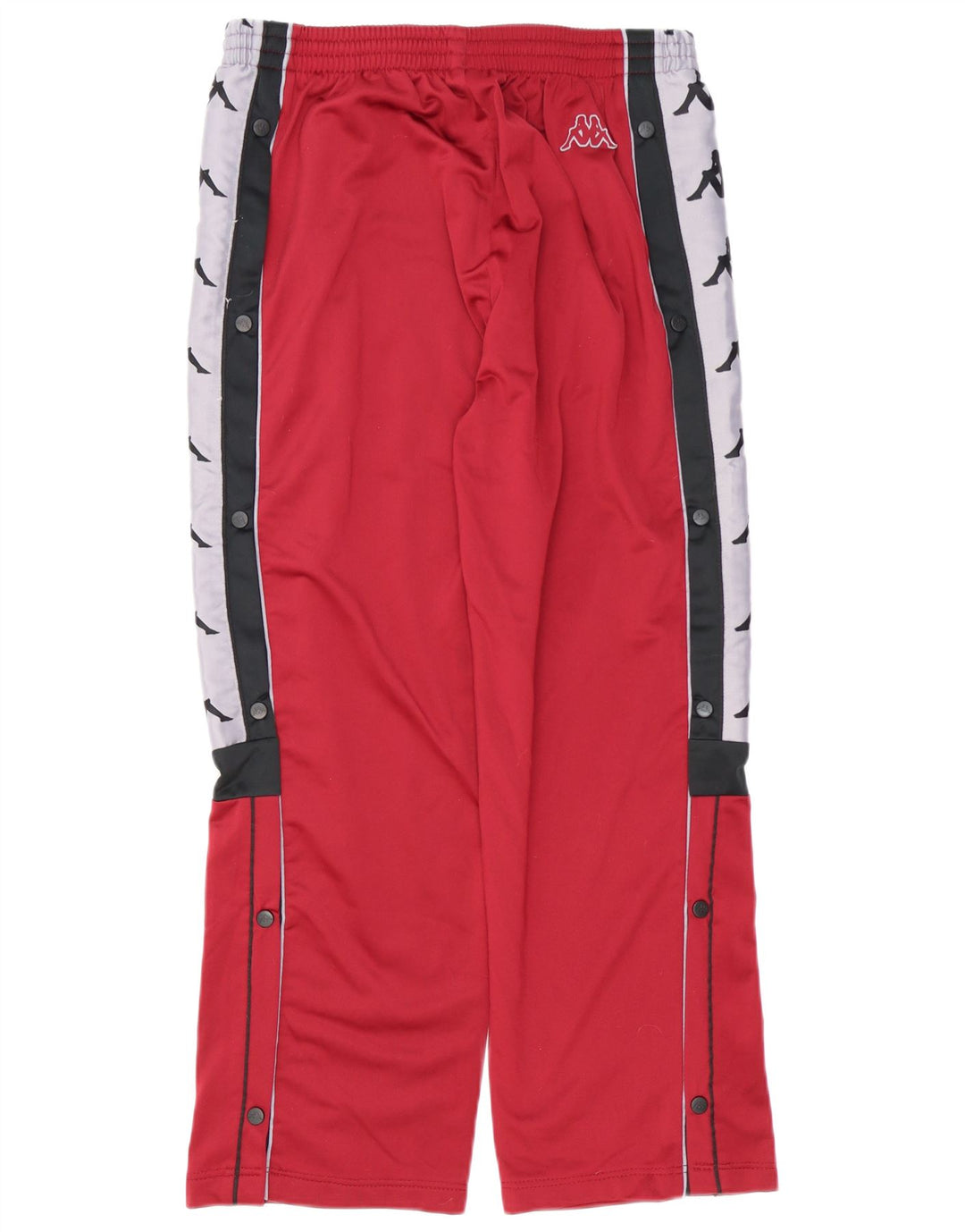 Pantaloni da tuta con grafica Kappa da uomo, grandi, in poliestere color block bordeaux