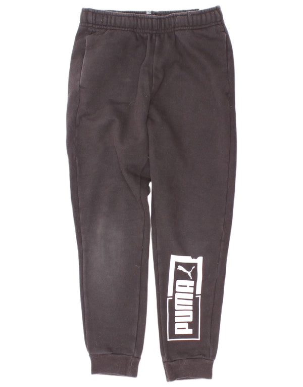 Pantaloni da tuta grafica da ragazzo Puma Joggers 9-10 anni in cotone nero