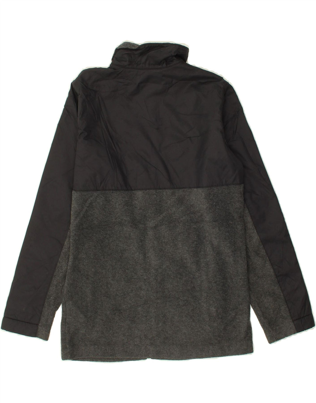 COLUMBIA Boys Fleece Jacket 10-11 Years Medium Grey Colourblock Polyester Vintage Columbia and Second-Hand Columbia from Messina Hembry 