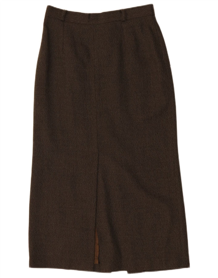 Gonna lunga da donna Endora UK 14 media W30 lana marrone