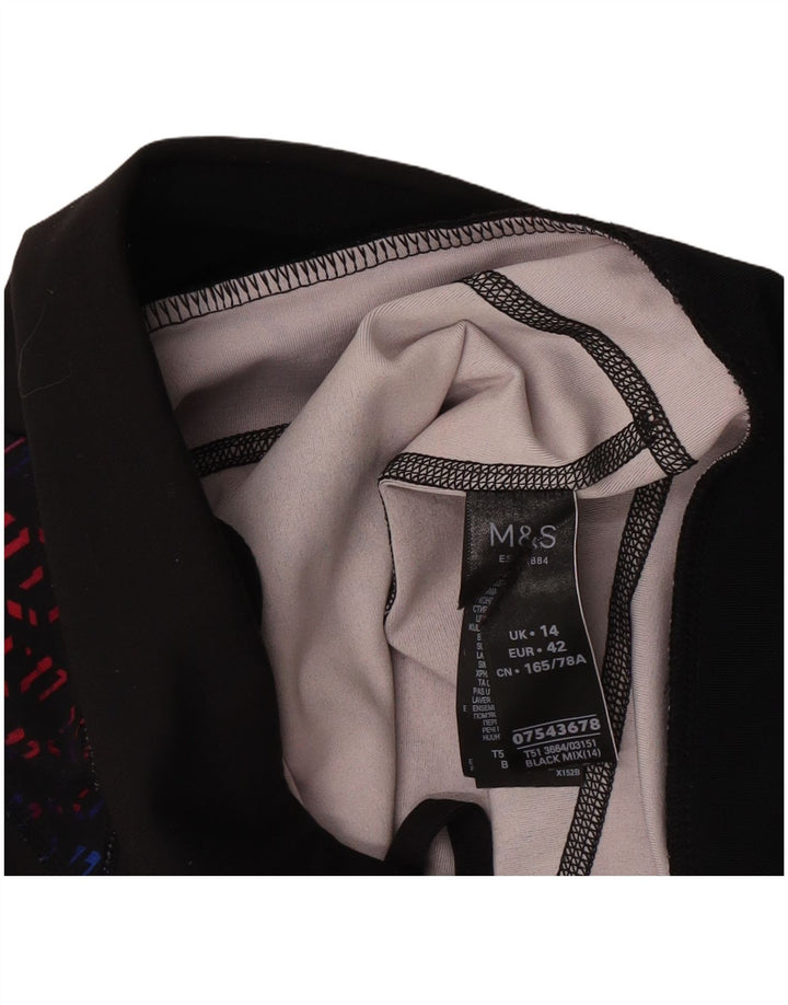 Leggings da donna Marks & Spencer UK 14 Grande poliestere geometrico nero