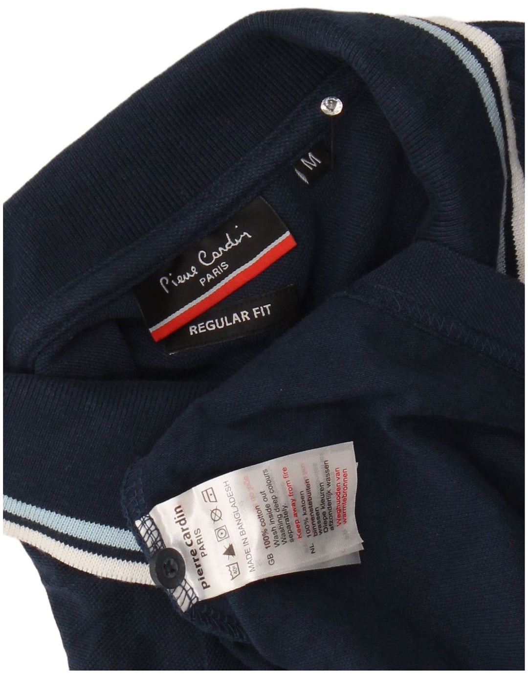Polo da uomo dalla vestibilità regolare Pierre Cardin in cotone blu navy medio