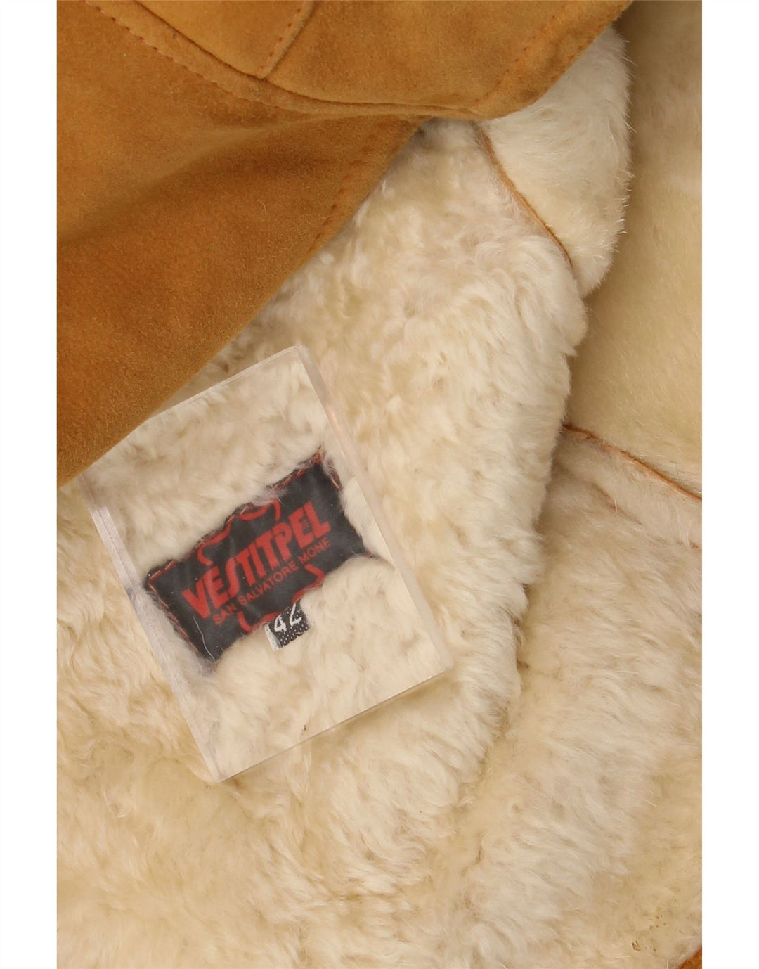 Cappotto in shearling vintage da donna EU 42 grande beige