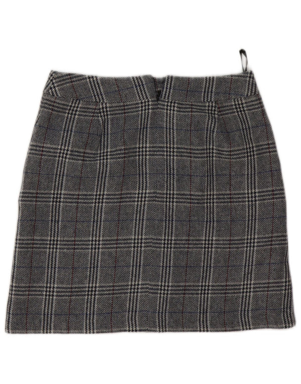 Minigonna da donna Marks & Spencer UK 8 piccola W28 acrilico pied de poule grigio