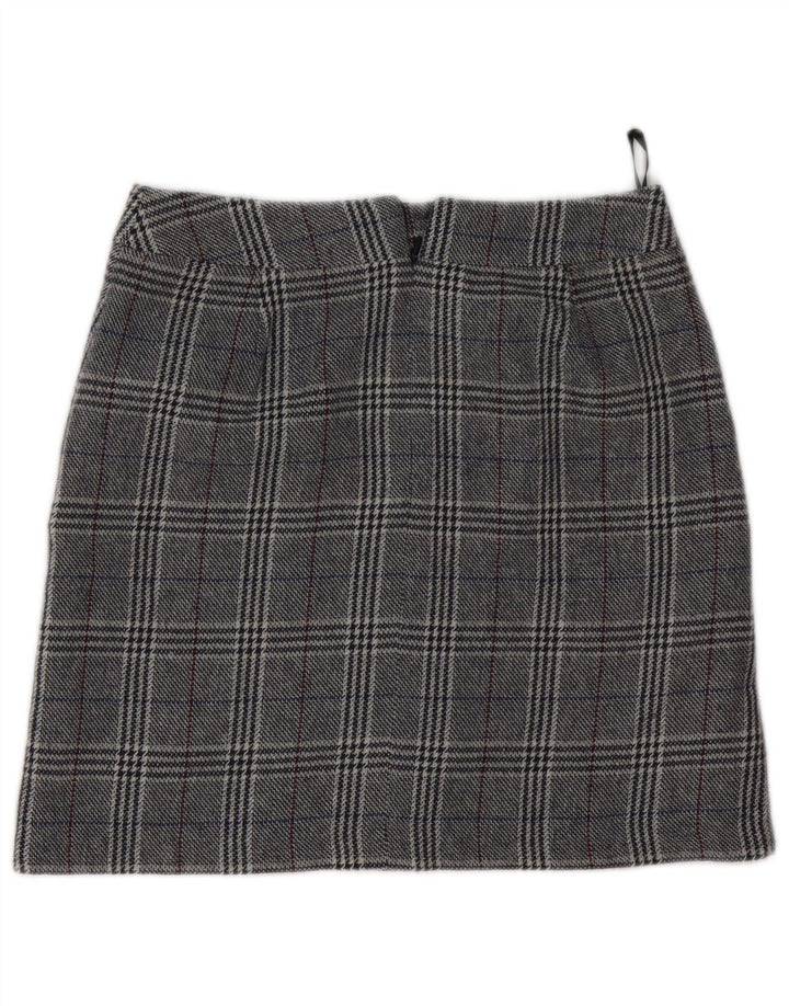 Minigonna da donna Marks & Spencer UK 8 piccola W28 acrilico pied de poule grigio