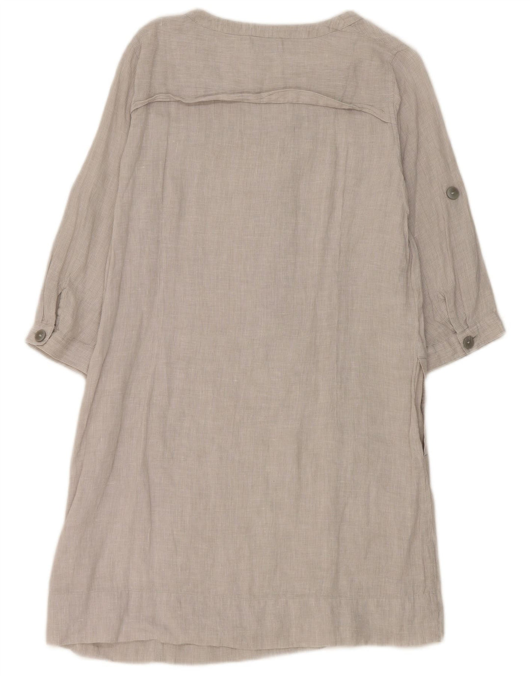 Abito a trapezio con maniche a 3/4 da donna Marks & Spencer UK 14 Lino grigio grande
