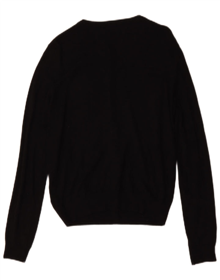 Maglione cardigan da donna Marks & Spencer UK 12 viscosa nera media