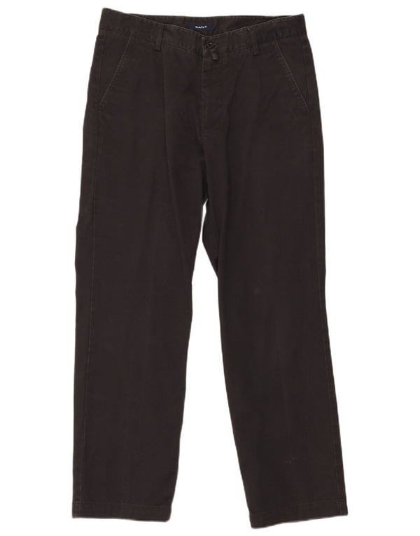 Pantaloni chino dritti da uomo Gant W32 L30 cotone nero