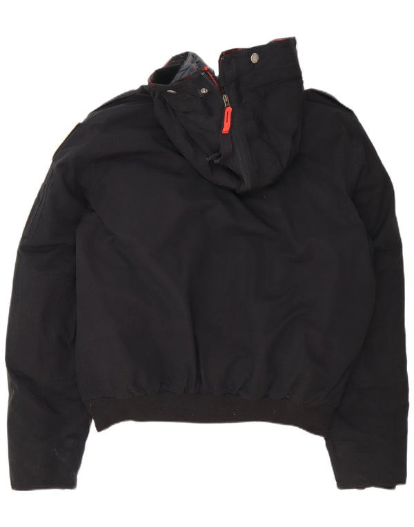 Tommy Hilfiger Uomo Bomber con cappuccio Denizen UK 42 XL Poliestere nero