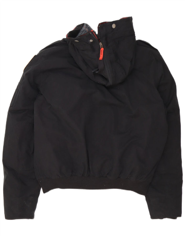 Tommy Hilfiger Uomo Bomber con cappuccio Denizen UK 42 XL Poliestere nero