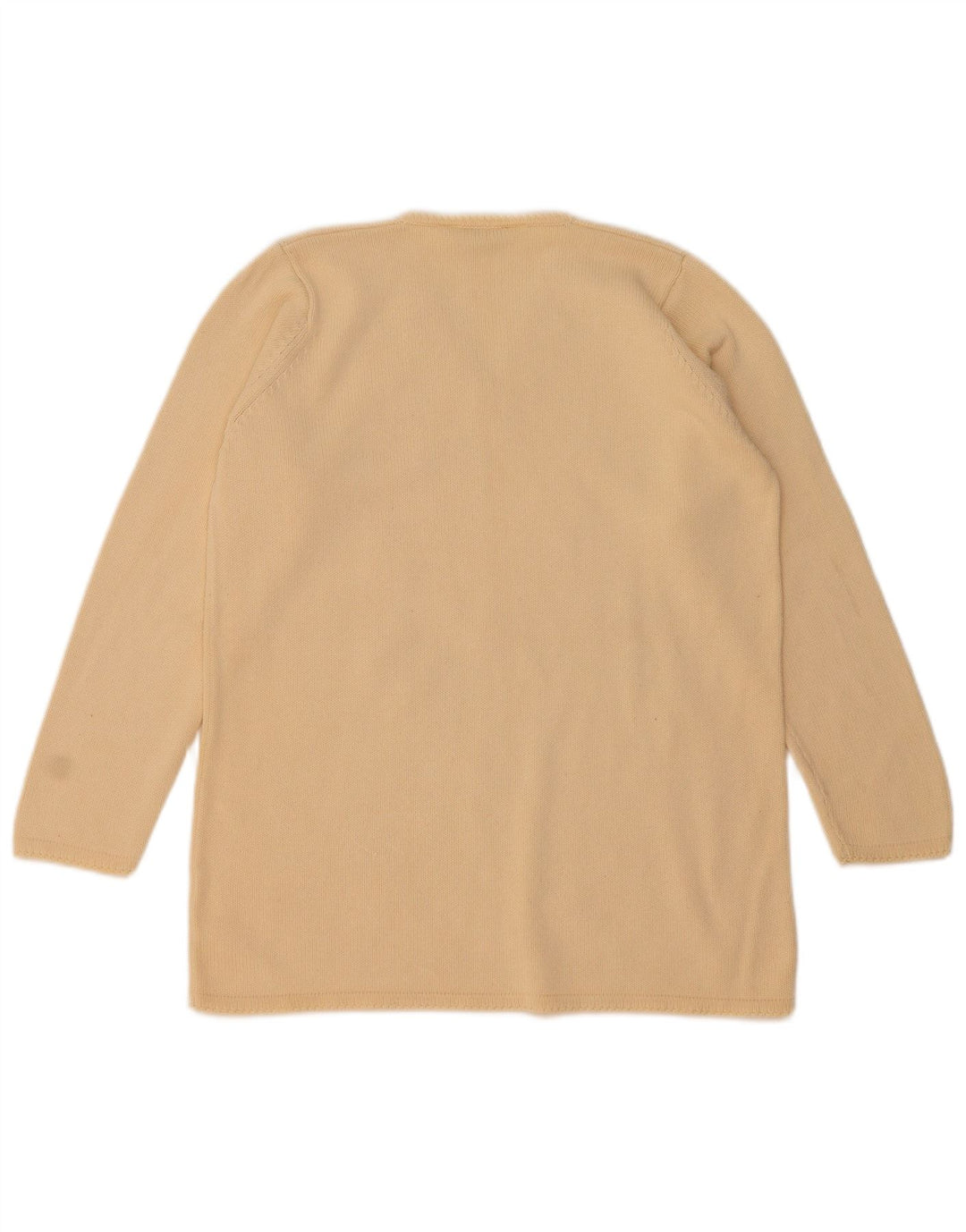 Maglione con scollo a V da donna Marks & Spencer UK 12 Beige medio floreale