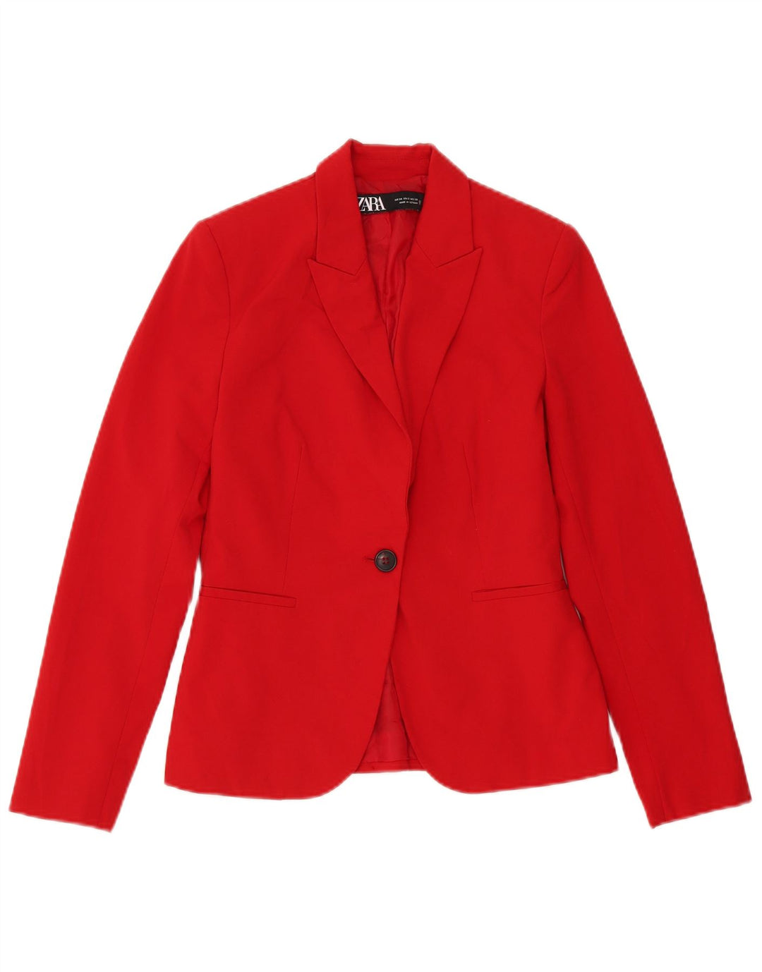 Giacca blazer oversize a 1 bottone da donna Zara EU 34 2XS poliestere rosso