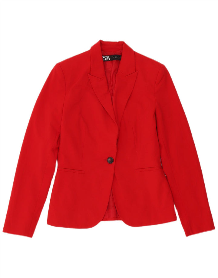 Giacca blazer oversize a 1 bottone da donna Zara EU 34 2XS poliestere rosso