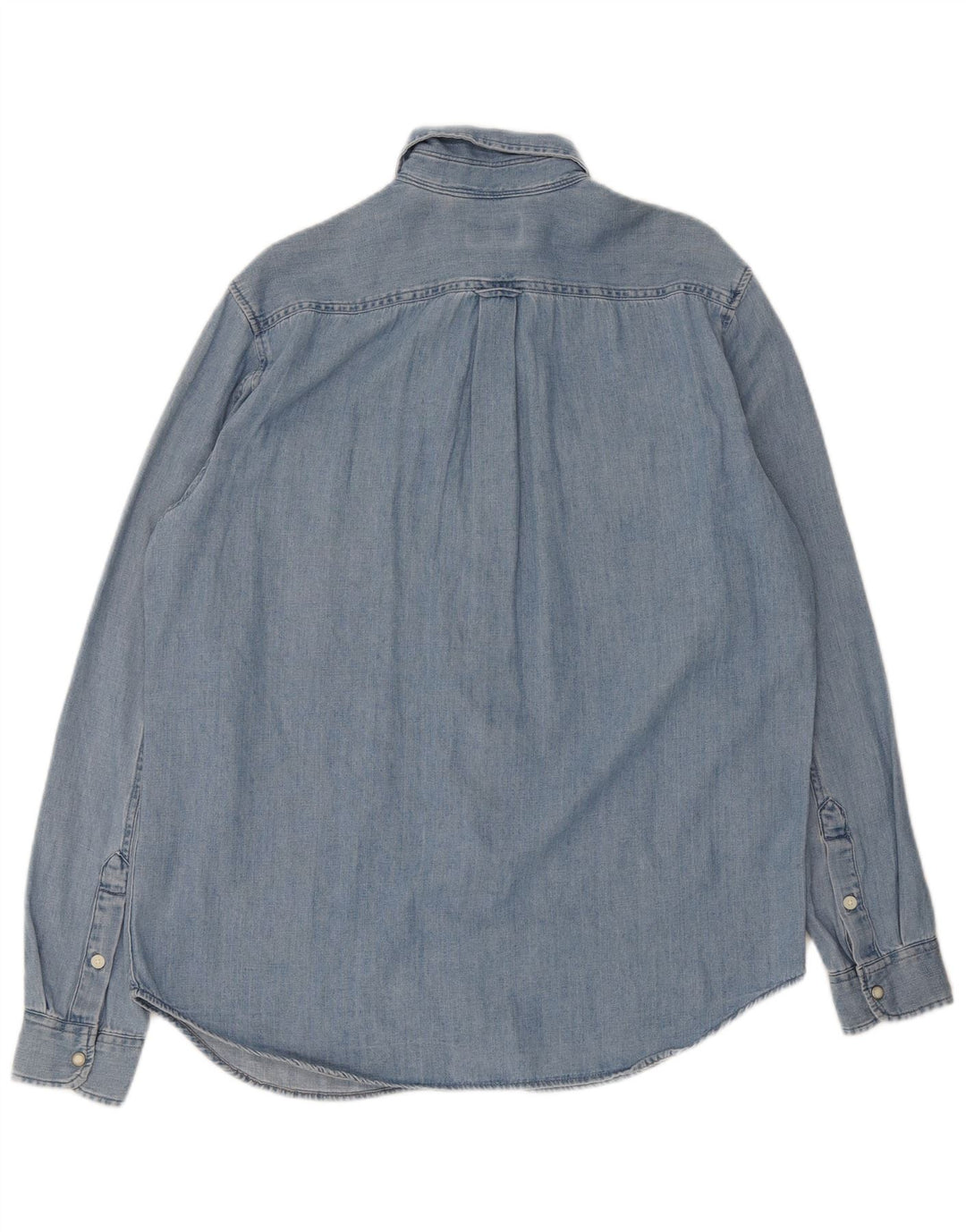 Camicia Timberland da uomo vestibilità regolare in denim di grandi dimensioni in cotone blu