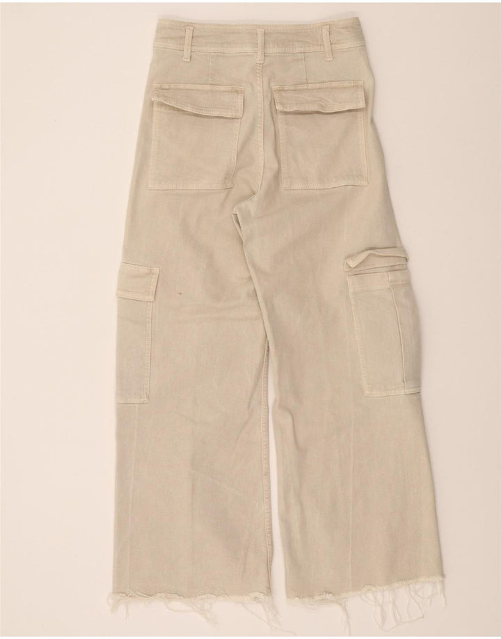 ZARA Womens Wide Leg Jeans EU 38 Small W28 L29 Beige Vintage Zara and Second-Hand Zara from Messina Hembry 