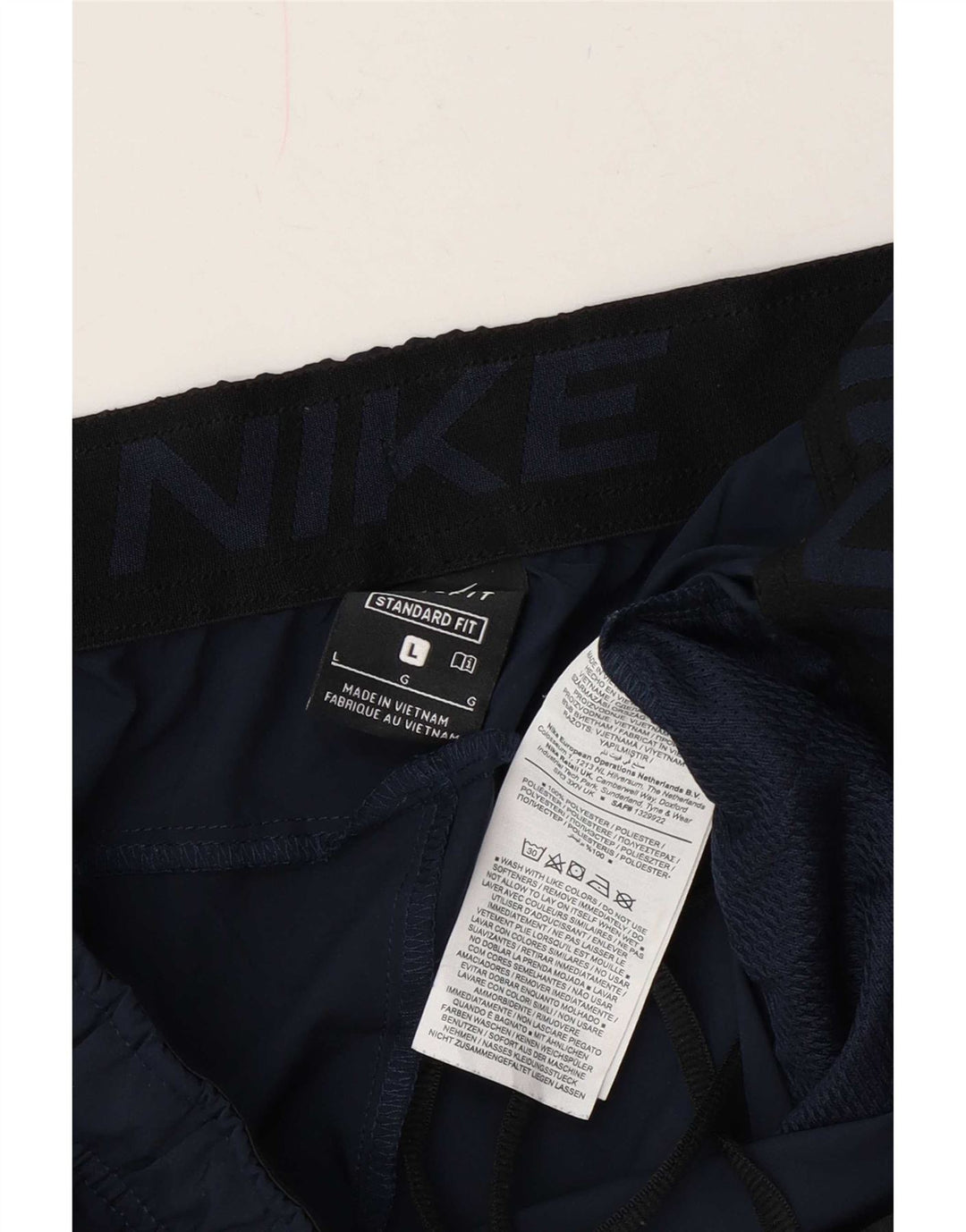 Pantaloncini sportivi Nike da uomo Dri Fit standard di grandi dimensioni in poliestere blu navy