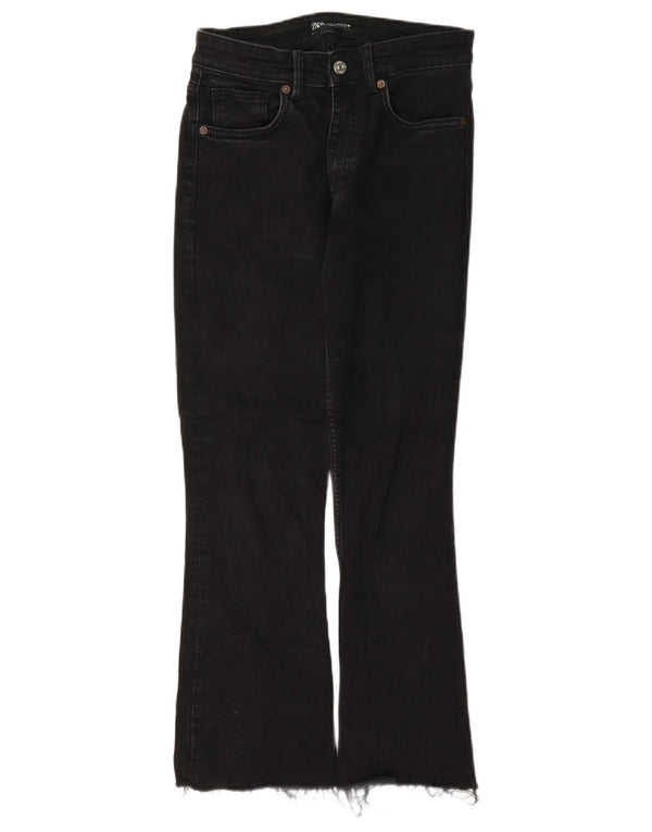 Jeans corti da donna Zara EU 38 piccoli W28 L26 cotone nero